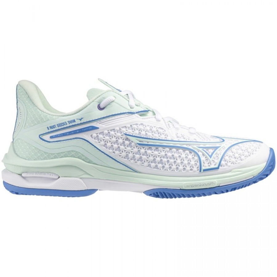Zapatillas Mizuno Wave Exceed Tour 6 Clay Blanco Azul Mujer  Oferta + Barato