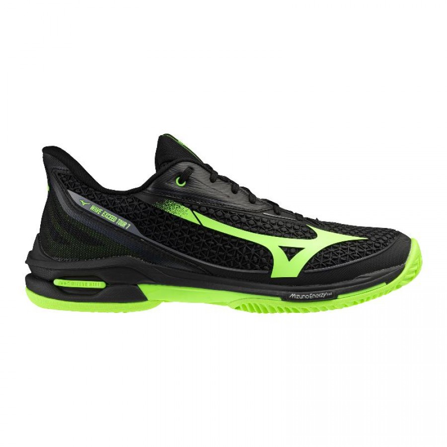 Mizuno Wave Exceed Tour 7 Padel Black Green Sneakers