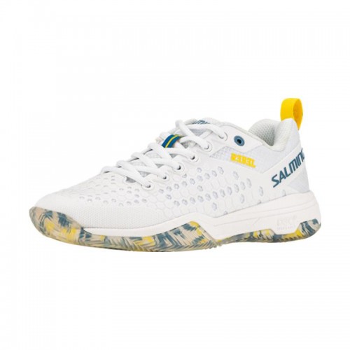 Zapatillas Salming Rebel Blanco Azul Amarillo Zapatillas Salming Rebel Blanco Azul Amarillo