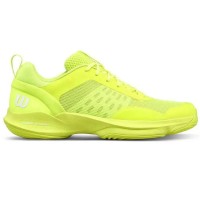 Zapatillas Wilson Hurakn Pro V2 Amarillo Fluor Blanco Mujer  Oferta + Barato