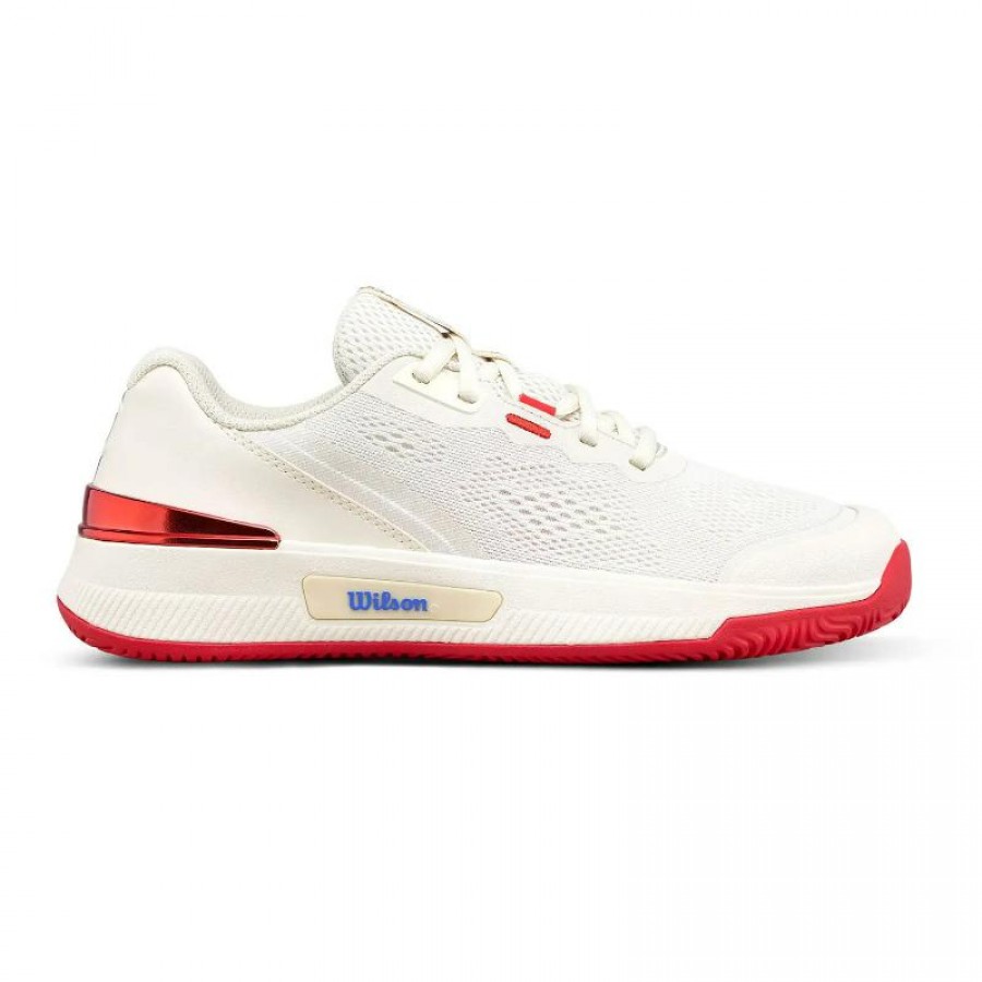 Baskets Wilson Intrigue Pro Tofu Rouge Femme  Offre - Pas cher