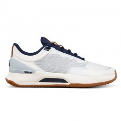 Zapatillas de Padel Wilson Intrigue Tour Clay Blanco Vainilla Azul Marino Mujer