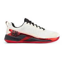 Baskets Wilson Rush Pro 4.5 Tofu Rouge  Offre - Pas cher
