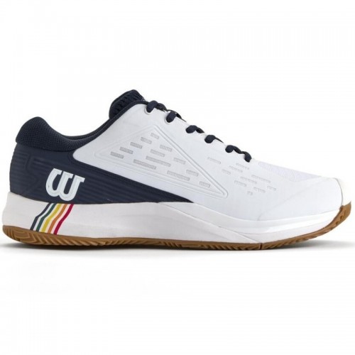 Zapatillas Wilson Rush Pro Ace Clay Blanco Azul Marino Zapatillas Wilson Rush Pro Ace Clay Blanco Azul Marino