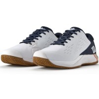 Zapatillas Wilson Rush Pro Ace Clay Blanco Azul Marino  Oferta + Barato