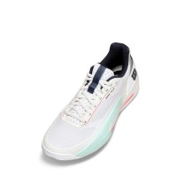 Tênis Wilson Rush Tour 5 Clay White Aqua Coral