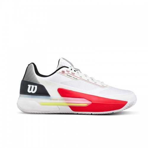 Zapatillas Wilson Rush Tour 5 Clay Blanco Negro Rojo